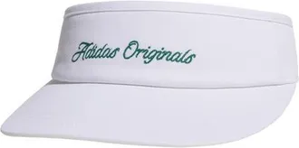adidas Signature Logo Visor in White/Bold Green at Nordstrom