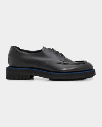 Lanvin Men & apos;s Contrast-Welt Leather Derbys
