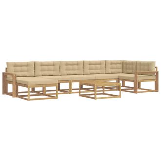 vidaXL Conjunto De Sof&aacute;s De Exterior 8 Pcs Y Beige Vidaxl