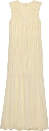 Bite Studios Wrinkle Maxi Dress - Dames - Maxi kleedjes - Wit - M - Kleedjes
