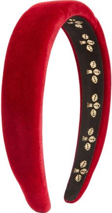 L. Erickson Adaline Padded Velvet Headband in Red at Nordstrom