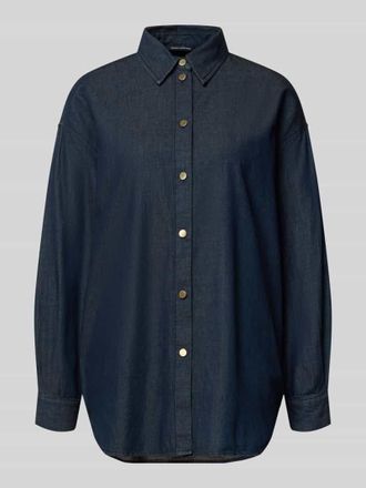 A|X Armani Exchange Relaxed Fit Hemdbluse in Denim-Optik in Jeansblau, Gr&ouml;&szlig;e XL