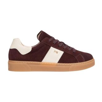 Nero Giardini Su&egrave;de en leren sneakers - Dames - Schoenen - Rood - Maat: 40 EU Su&egrave;de