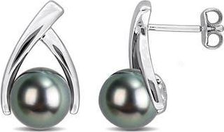Delmar 8-8.5mm Cultured Tahitian Pearl Drop Earrings in Black at Nordstrom Rack