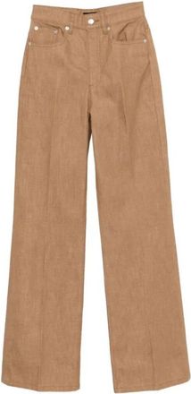 A.P.C. Jean Domino - Dames - Wijde Broeken - Bruin - W26 - Katoen - Broeken