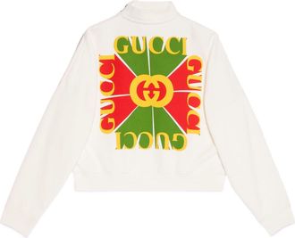 Gucci (WMNS) Gucci Vintage logo cotton sweatshirt Off White 717406-XJE5N-9095