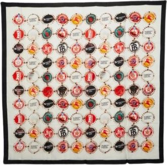 Burberry Pre-owned Sciarpa in Seta con Corona di Tappi di Bottiglia - - Pre-owned - Donna - Multicolore - ONE SIZE