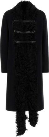Fendi Gedeconstrueerde Midi Jas - Dames - Mantel - Zwart - 2XS - Wol - Jassen