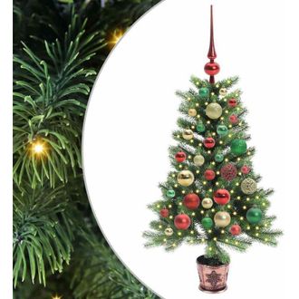 vidaXL vidaXL Albero di Natale con 150 LED con supporto Verde 90 cm PE