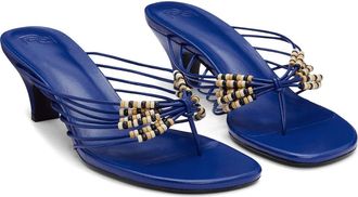 Reformation Jessica Thong Sandal in Cobalt Leather at Nordstrom, Size 10.5