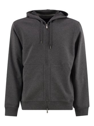 Brunello Cucinelli hooded zip-front sweatshirt - Grey
