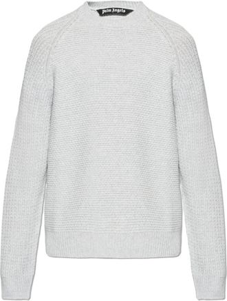 Palm Angels Truien & Vesten, Heren, Grijs, XL, Trui met ronde hals