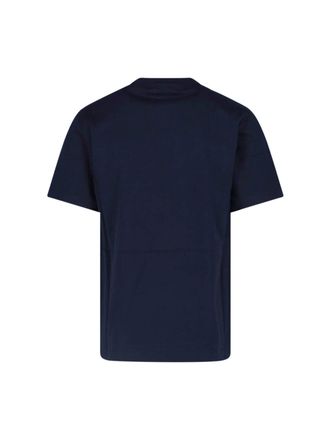 Burberry Logo-Embroidered Cotton T-Shirt - Navy