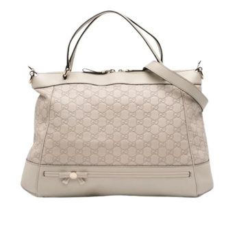 Gucci Pre-owned Tote Bags, female, White, Size: ONE SIZE Pre-owned Vintage Tote Bag