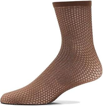 Wolford Shimmer Effect Socks Womens Crew Cut Socks Shoes Saba/Gold, Polyamide/Polyester