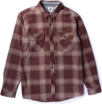 Vissla Mens Eco-Friendly Polar Flannel Shirt In Fired Brick