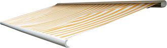 Hhg Nunca Usado] Funda De Recambio Para Toldo T122, Cofre Completo Funda De Recambio Protecci&oacute;n Solar 4x3m, Poli&eacute;ster Amarillo-blanco
