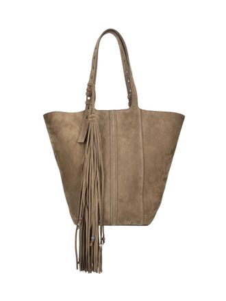 Golden Goose Brown 24/7 Fringed Calf Suede Tote