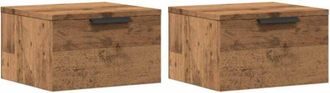 vidaXL Vidaxl - Wall-mounted Bedside Cabinets 2 pcs Artisan Oak 34x30x20 cm