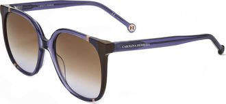 Carolina Herrera Womens 57 mm Brown Sunglasses