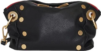 Hammitt Hammitt Daniel Crossbody Clutch Black Brushed Gold Red Zip Sml