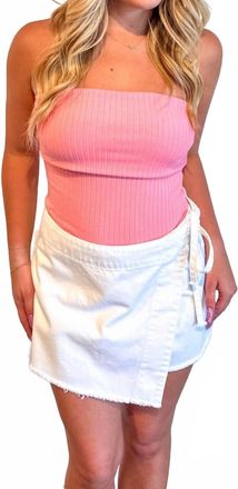 Bloomingdale's Foldover Tube Top In Pink
