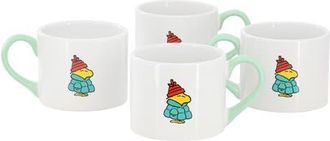 Peanuts All Bundled Up 4 Piece 19 Ounce Stackable Stoneware Mug Set in White at Nordstrom