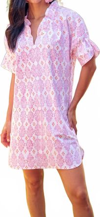 Finley Crosby Dress In Pink/white