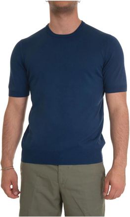 Gran Sasso Effen Jersey T-shirt- Ronde hals- Regular fit - Heren - T-shirts - Blauw - 3XL - Katoen - Tops
