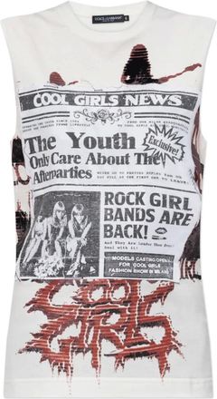 Dolce & Gabbana Mujer, Camisetas, Blanco, Talla: XS