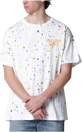 Gallery Dept. Verfspatten Grafisch T-shirt - Heren - T-shirts - Wit - S - Katoen - Tops