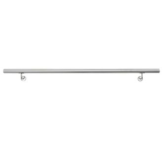 ECD Germany Ecd Germany Pasamanos De Acero Inoxidable 150 Cm Redondo &Oslash;42mm V2a Baranda Con Accesorios De Montaje Soporte En Pared Barandilla Interior/exterior Bar