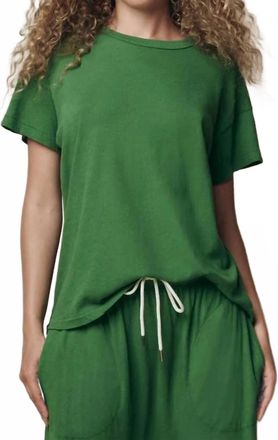 The Great. The Boxy Crew Tee In Fennel