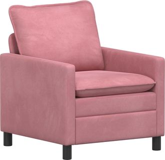 vidaXL Sof&aacute; Rosa 76 X 81 X 87,5 Cm Terciopelo Vidaxl