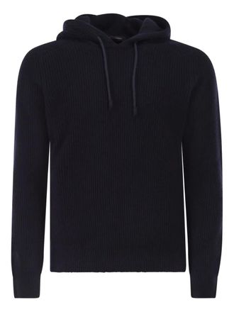 Tagliatore long-sleeve hooded sweater - Blue