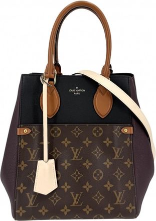 Louis Vuitton Black Bordeaux Brown Monogram Canvas Handbag Shoulder Bag Tote Bag (Pre-Owned)