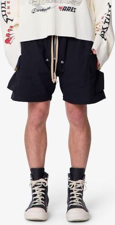 mnml Mesh Mud Cotton Cargo Shorts in Black at Nordstrom, Size Xx-Large