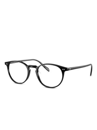 Oliver Peoples round-frame frames - unisex - Acetate - 43 - Black