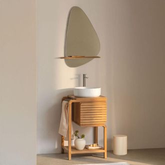 Sklum Conjunto De Mueble De Ba&ntilde;o En Madera De Teca Bradley Sklum