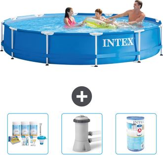 Intex Piscina Con Estructura Redonda - 366x76 Cm - 6-piezas S31541