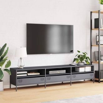 Berkfield Home TV Cabinet Anthracite 202x39x43.5 cm Cold-rolled Steel in Dark Grey