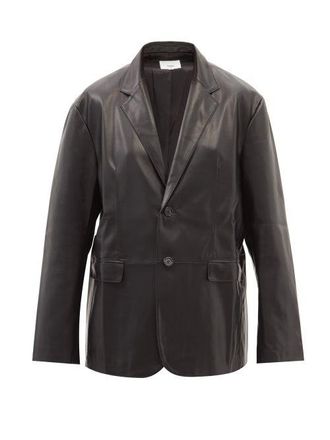Frankie Shop Olympia Faux-leather Blazer - Womens - Black - M/L