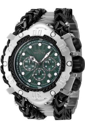 Invicta Gladiator 48186 Heren Horloge - Quartz Uurwerk - Roestvrij Staal met groene Wijzerplaat - 58mm