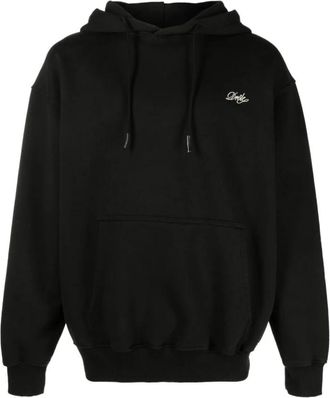 Dr&ocirc;le de Monsieur Hoodie met geprint logo- zwart - Heren - Hoodies - Zwart - XS - Katoen - Hoodies & sweatvesten