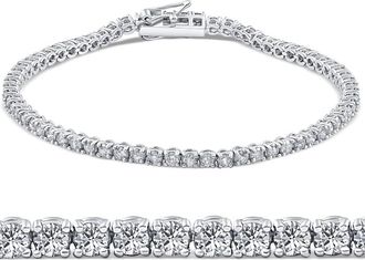 Pompeii3 3ct Diamond Tennis Bracelet 14K White Gold Round Brilliant Cut 7 Inches