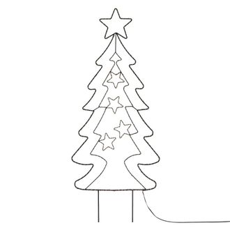 ECD Germany &Aacute;rbol de navidad con 90 LEDs blanco c&aacute;lido decoraci&oacute;n de metal 87cm