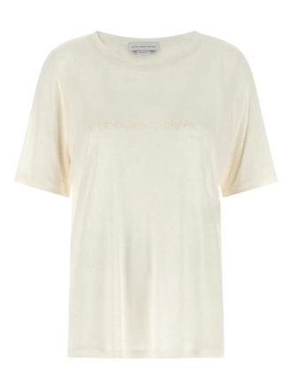 Stella McCartney beads embroidery T-shirt - Neutrals