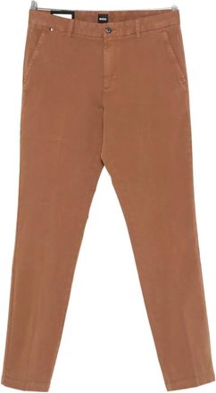 BOSS twill trousers - Brown