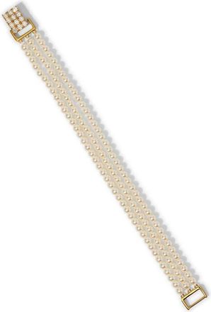 Nadri Madrid Layered Faux Pearl Bracelet in Gold at Nordstrom