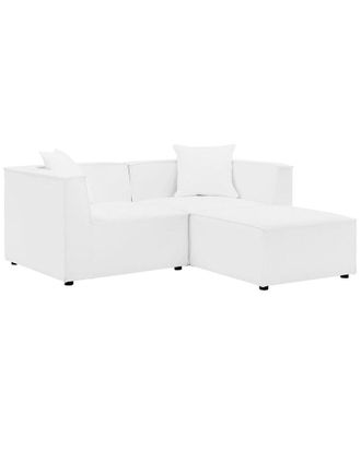 ModWay Saybrook Outdoor Patio Upholstered Loveseat & Ottoman Set